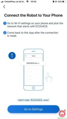 Bước 7: Kết nối điện thoại với wifi của Robot hút bụi Ecovacs - 2