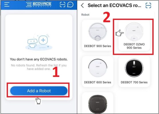 cách cài đặt robot hút bụi deebot