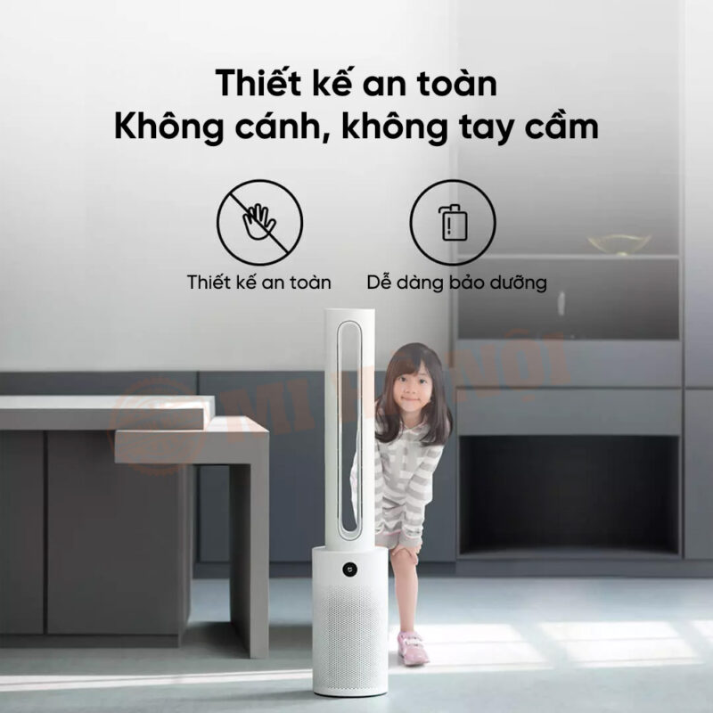 Xiaomi Mijia 2 in 1 không sử dụng cánh quạt, đảm bảo an toàn tuyệt đối cho trẻ nhỏ