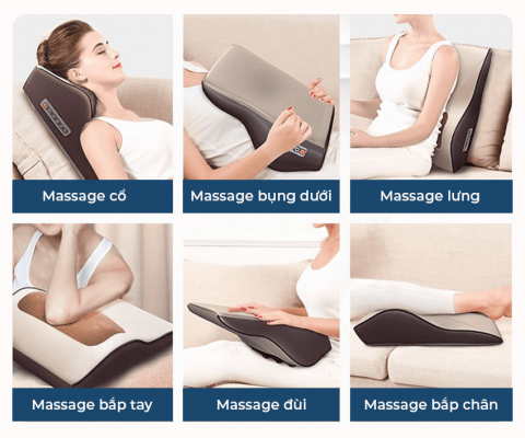 cách sử dụng gối massage