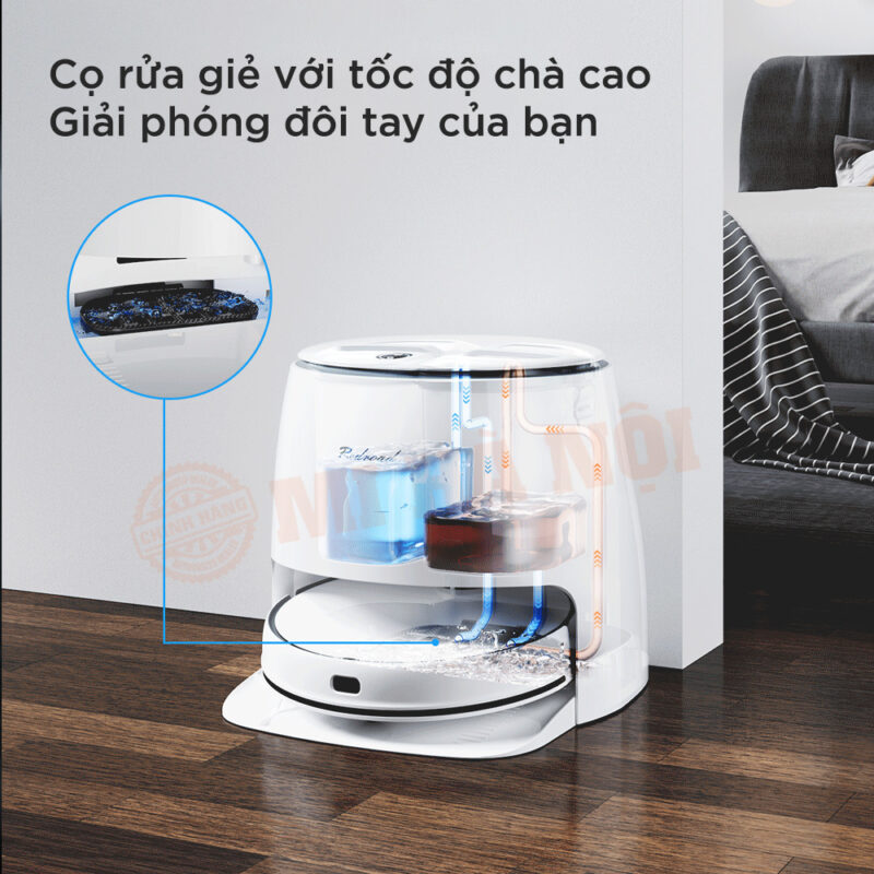 Robot hút bụi lau nhà tự giặt giẻ Redroad G10 