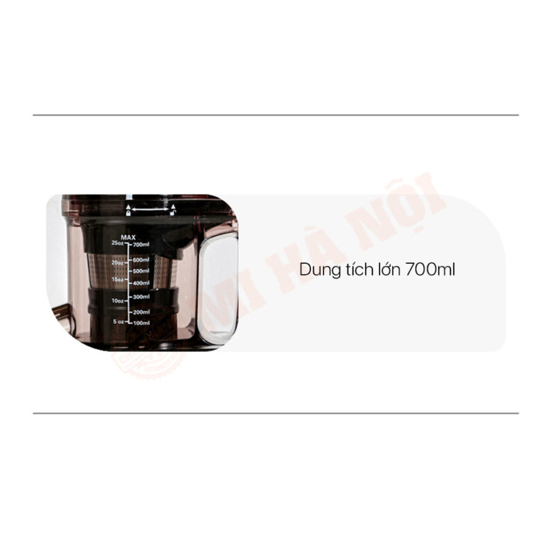 Dung tích bình chứa nước ép lớn lên đến 700ml