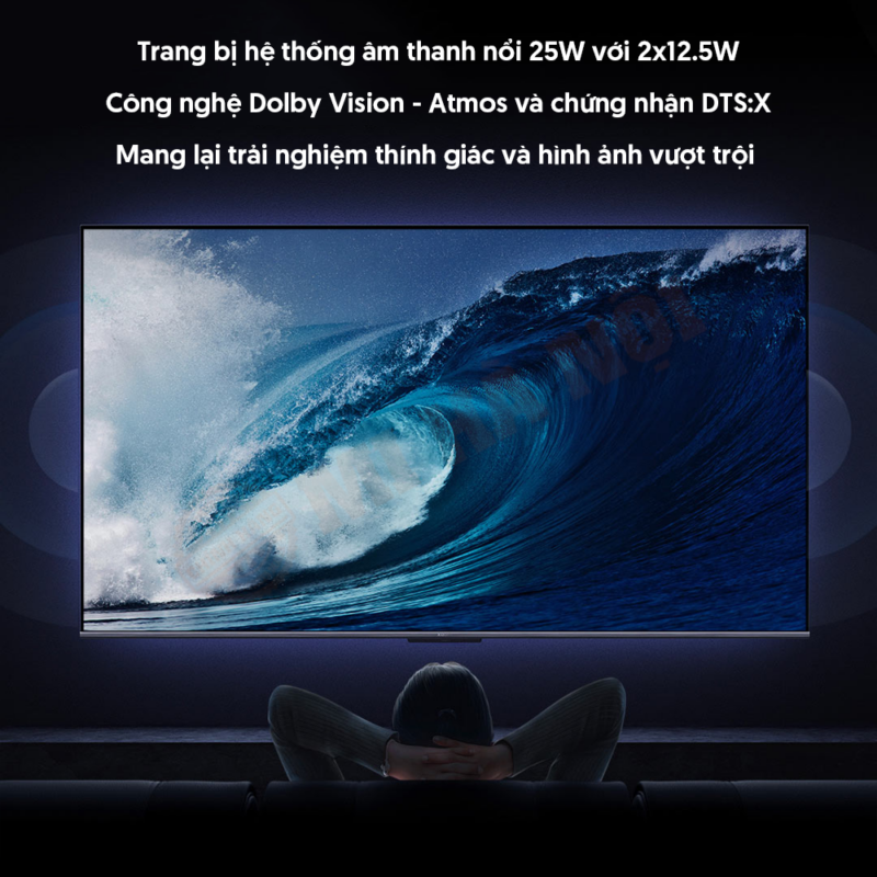 Về chất lượng âm thanh, Tivi Xiaomi S65 inch được trang bị hệ thống âm thanh nổi 25W