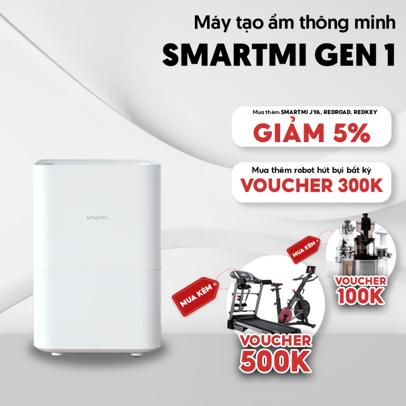 Máy tạo ẩm không sương Smartmi Gen 1 có khả năng tự động bốc hơi nước thừa