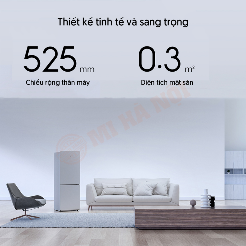 Tủ lạnh Xiaomi 185L có thiết kế tối giản