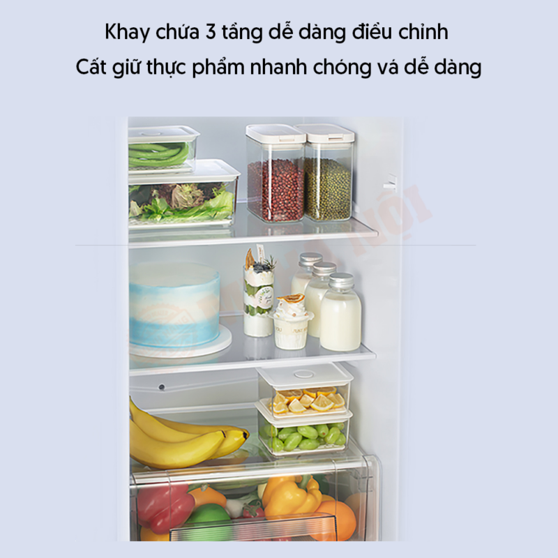 3 kệ điều chỉnh thoải mái mỗi ngăn