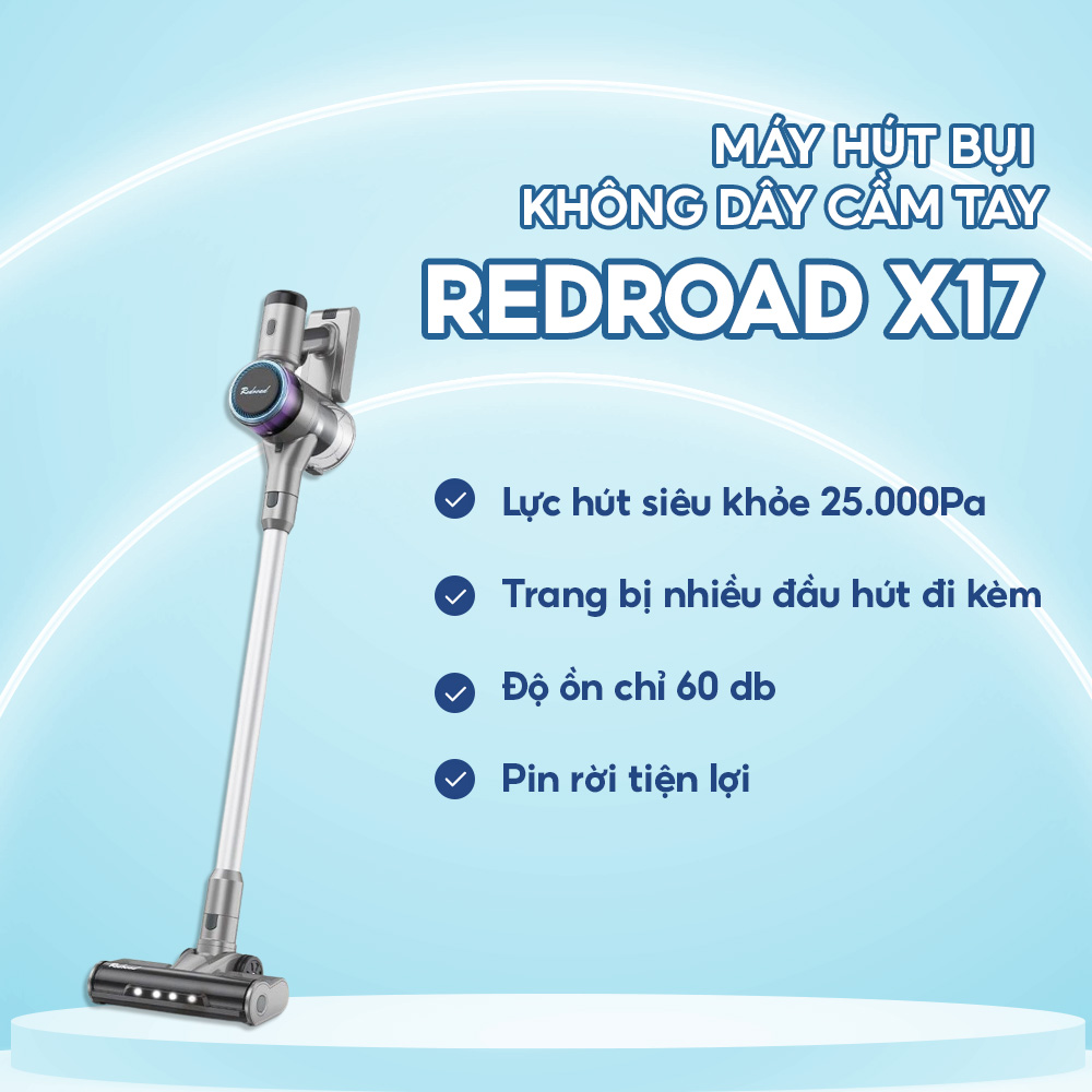 Redroad X17 có lực hút siêu khỏe 25.000Pa