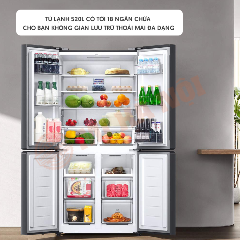 Tủ lạnh 4 cánh Xiaomi Mijia 520L