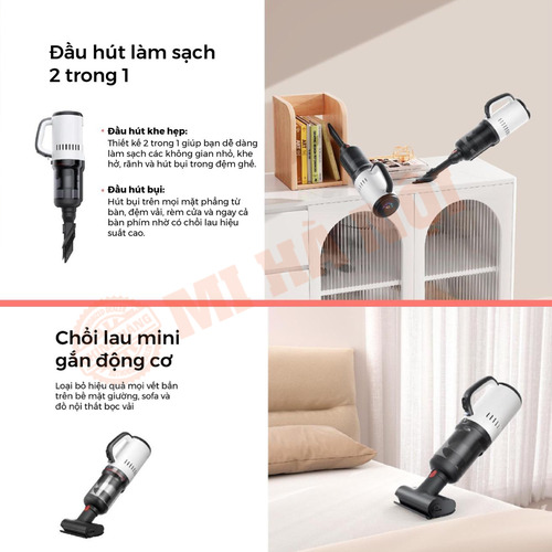 Đầu hút làm sạch 2 trong 1 kết hợp với chổi lau mini