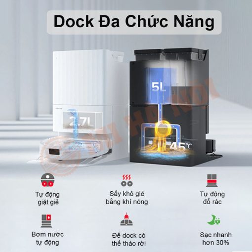 Robot hút bụi lau nhà Roborock Q Revo sở hữu Dock đa chức năng