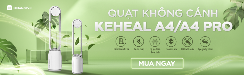 Quạt không cánh Keheal A4/A4 Pro cao cấp chính hãng tại Mi Hà Nội 