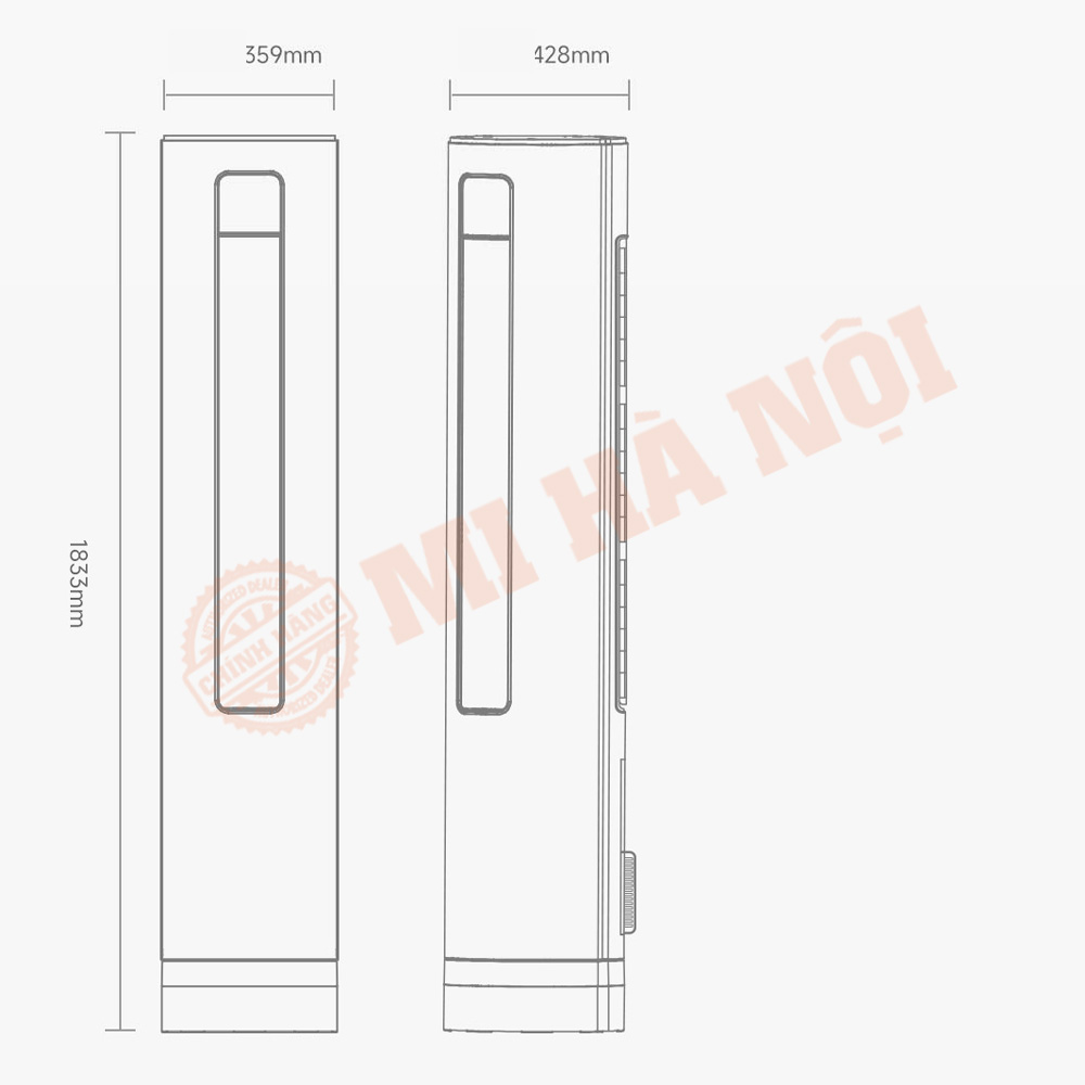 Kích thước của Điều hòa cây Xiaomi Mijia KFR-72LW F2A1