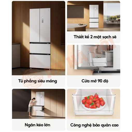 Tủ lạnh Xiaomi Mijia 439L kiểu Pháp