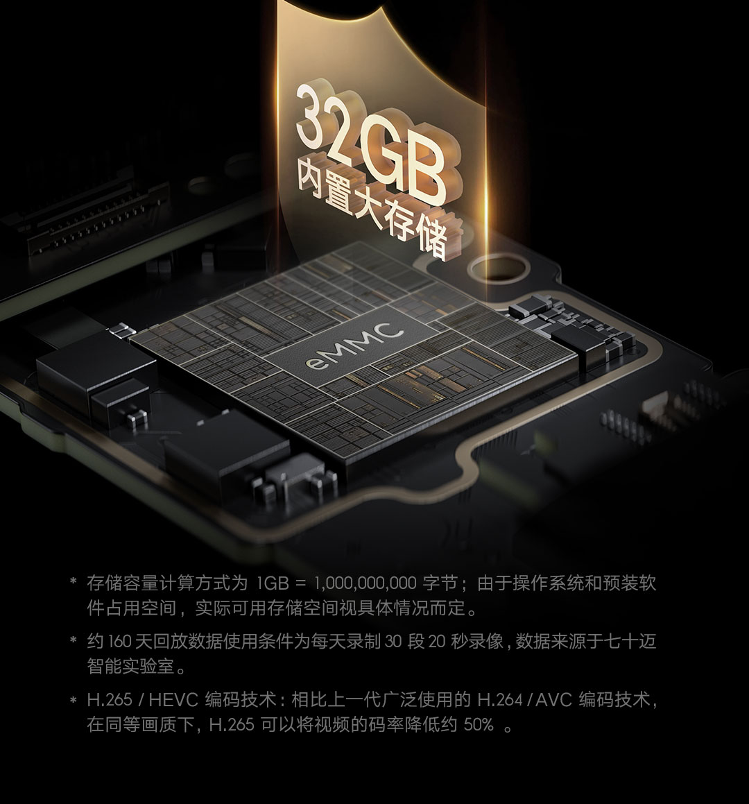 Hỗ trợ bộ nhớ eMMC 32GB