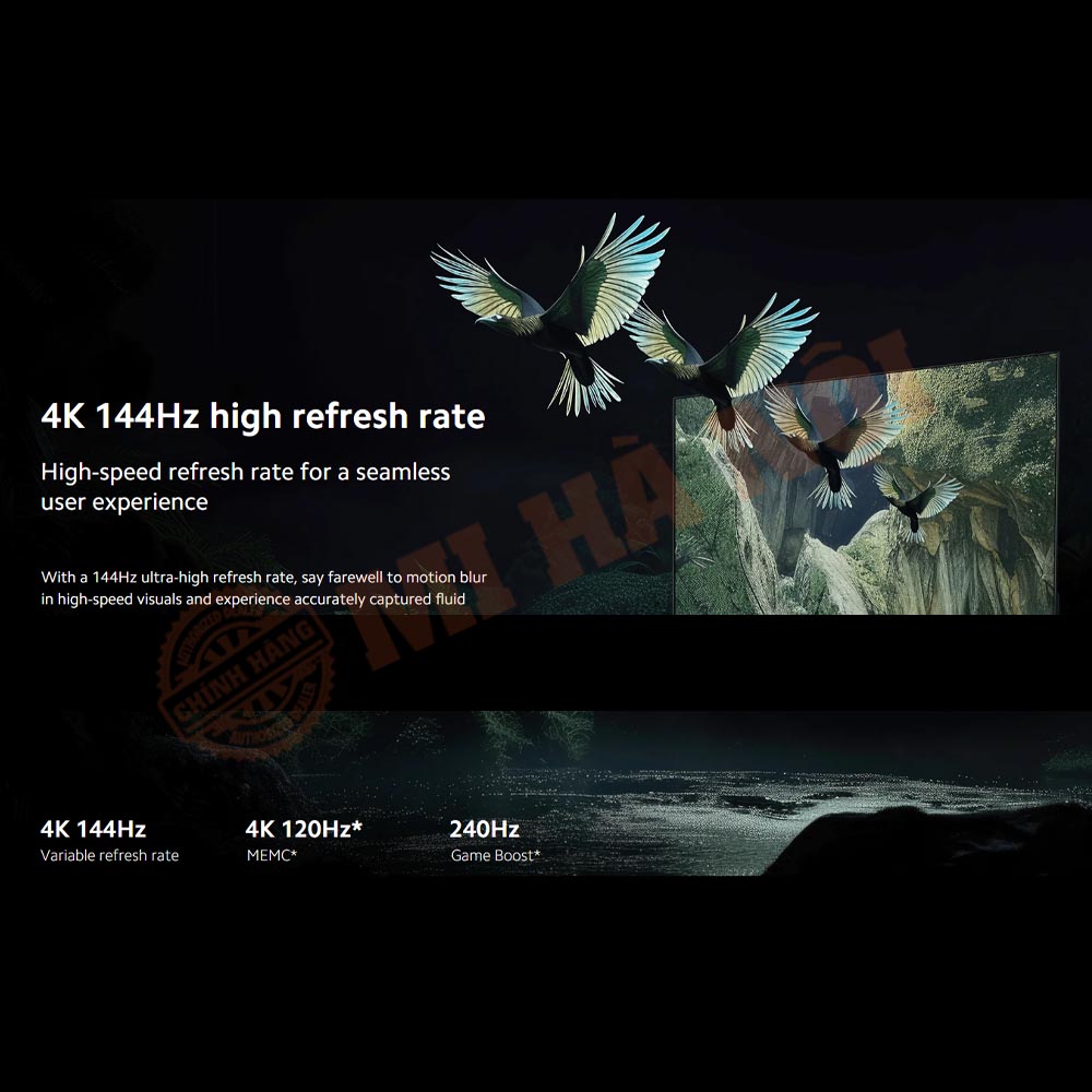 Màn hình 4K cùng tần số quét 144Hz