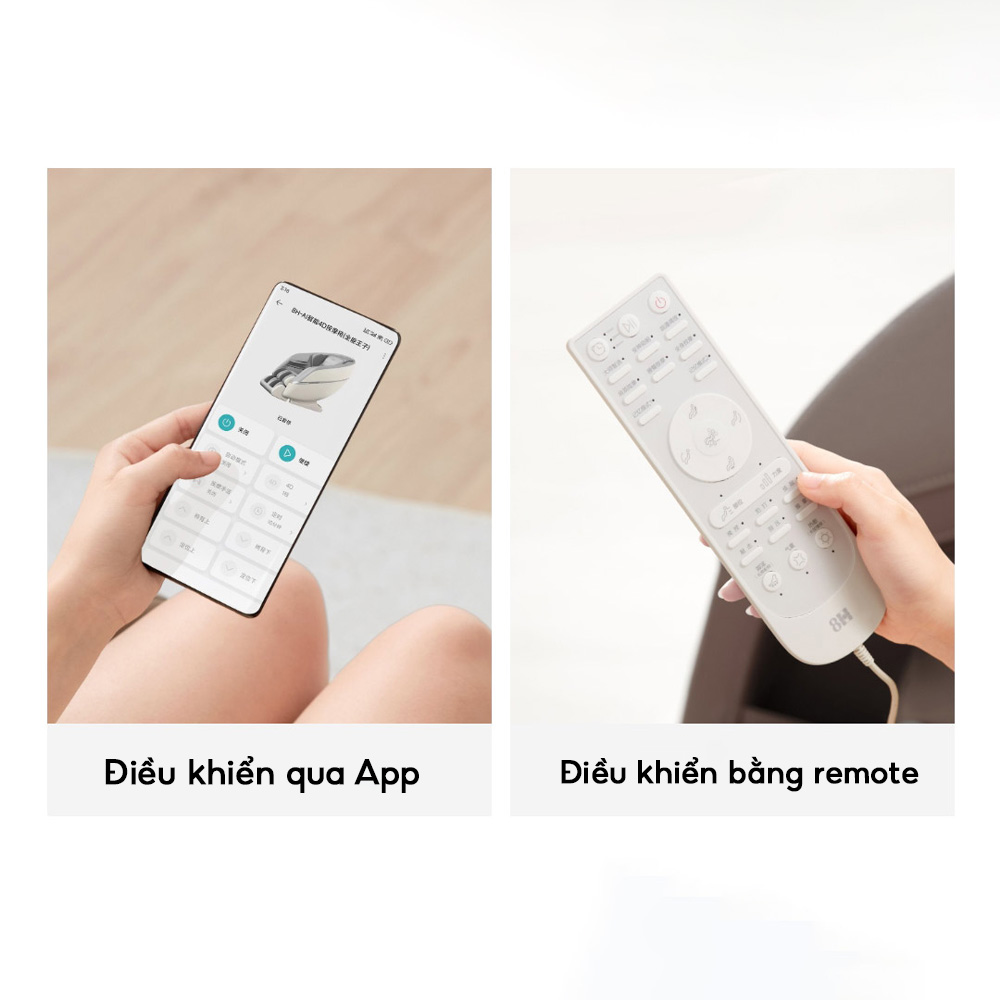 Điều khiển thông minh và tiện lợi qua remote hoặc app trên điện thoại