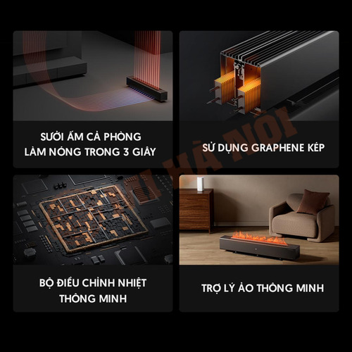 Ưu điểm nổi bật của máy sưởi Xiaomi Mijia Graphene Baseboard flame